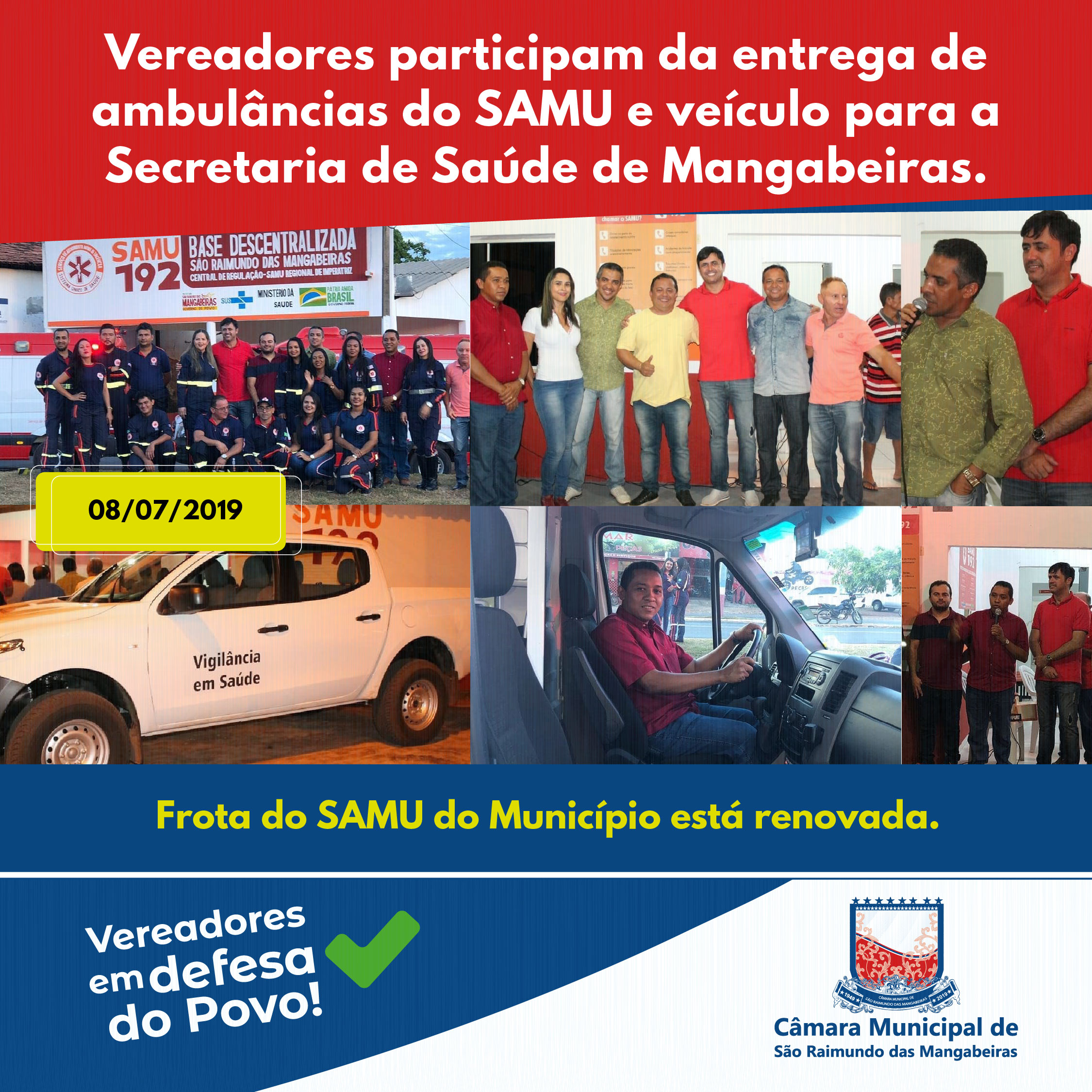 entrega ambulância do Samu