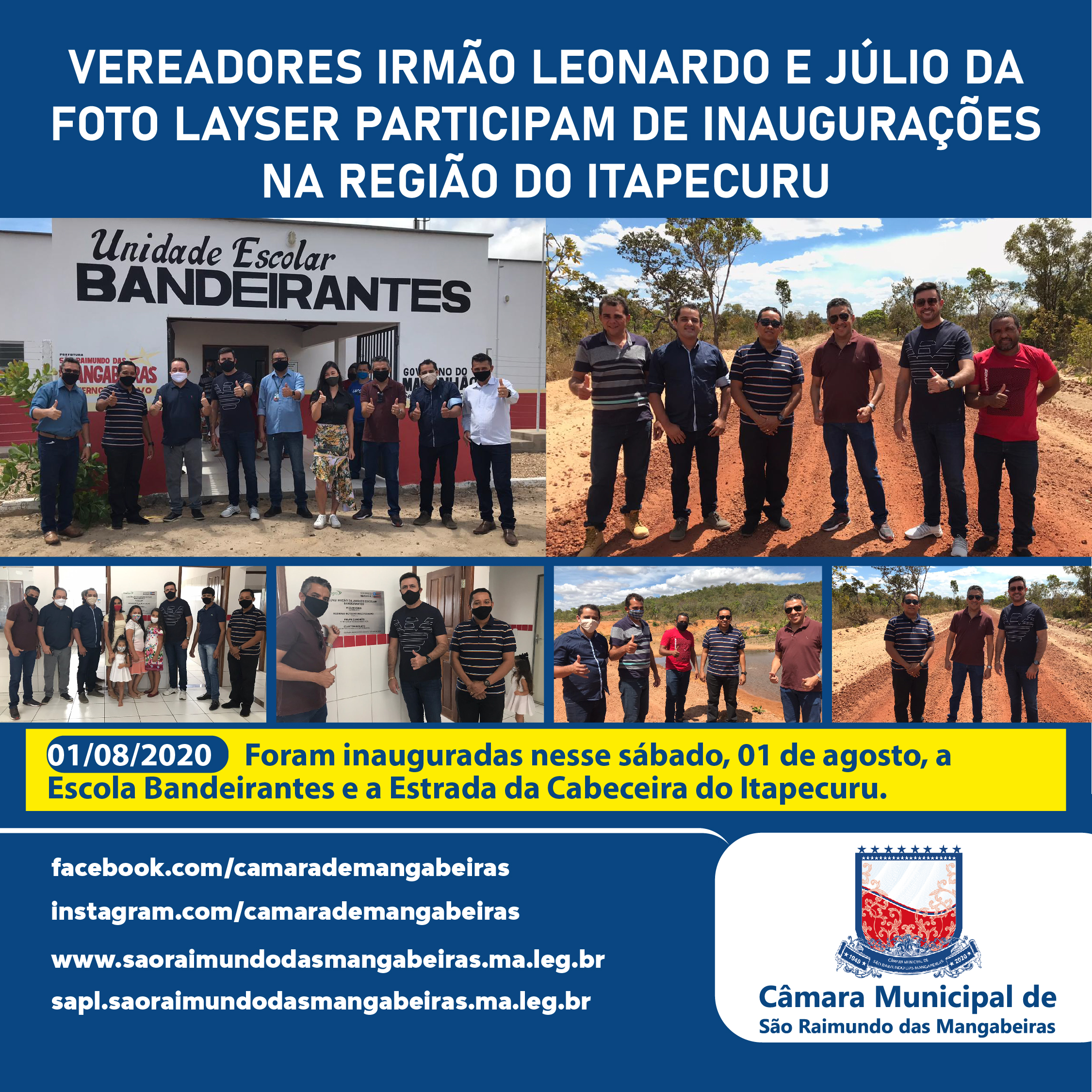 vereadores inaugurações itapecuru