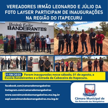 vereadores inaugurações itapecuru