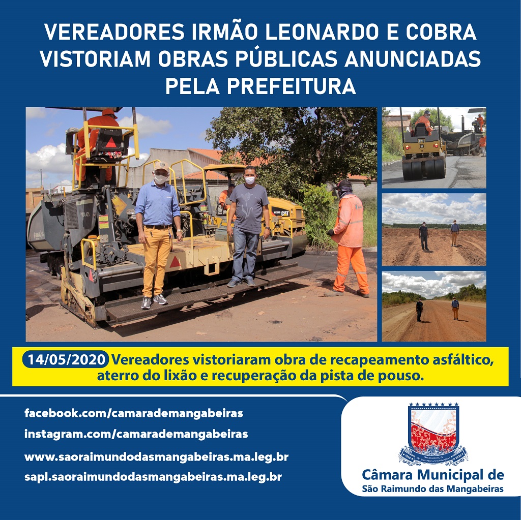 Vereadores Irmão Leonardo e Cobra vistoriam obras públicas anunciadas pela Prefeitura 04