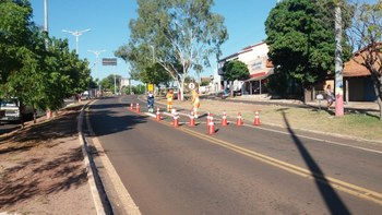 Instalação faixas de pedestres em mangabeiras DNIT