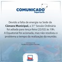 Adiada 31º Sessão Ordinária