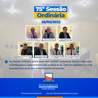 Confira resumo da 75° Sessão Ordinária (26/05)