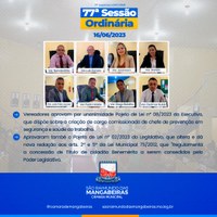 Confira resumo da 77° Sessão Ordinária (16/06)