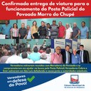Confirmada entrega de viatura para o funcionamento do Posto Policial do Povoado Morro do Chupé