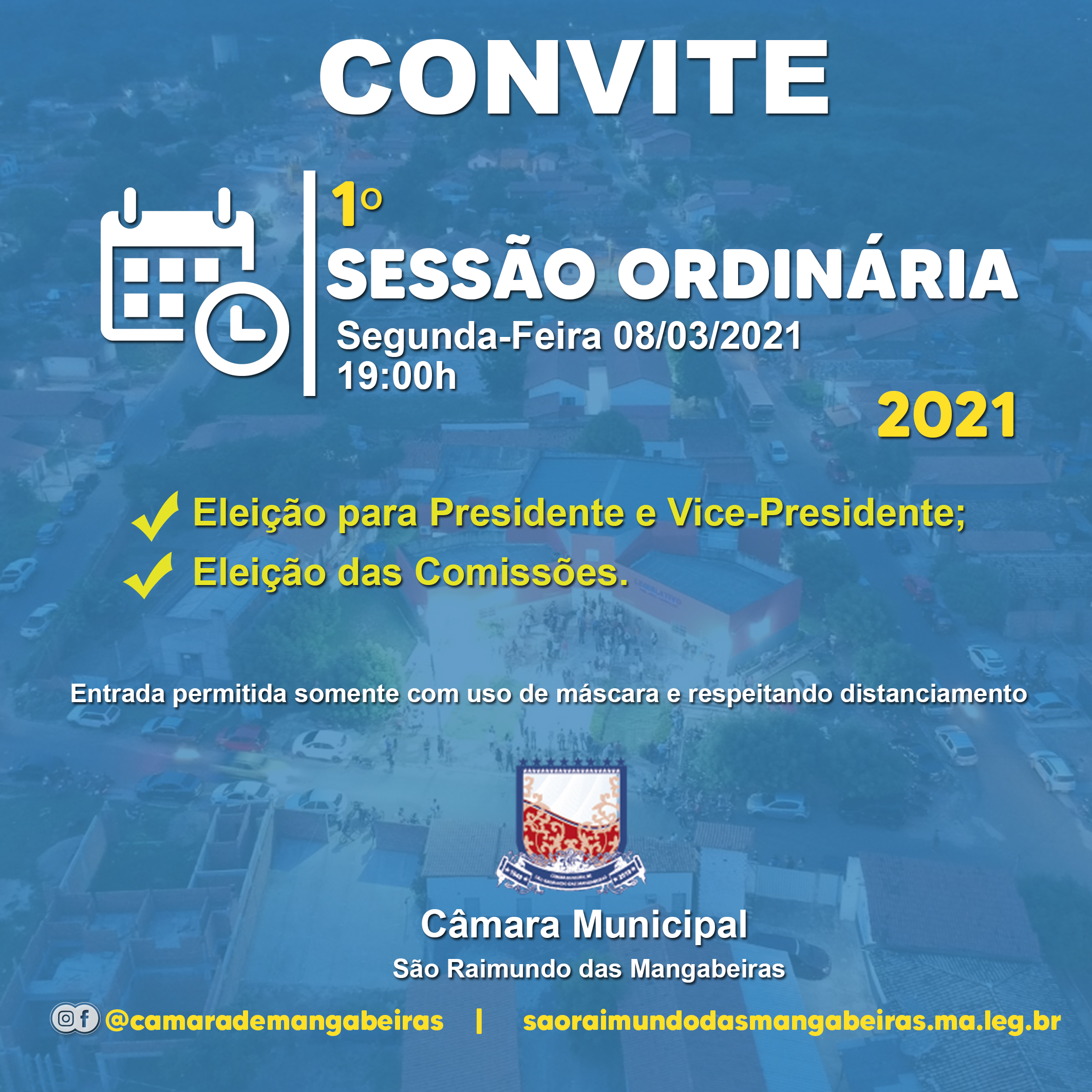 CONVITE - 1° Sessão Ordinária de 2021