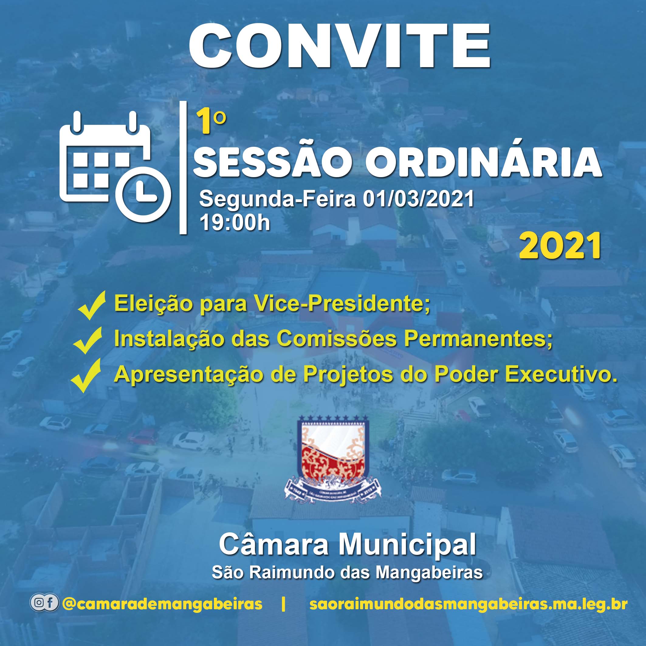 CONVITE - 1° Sessão Ordinária de 2021