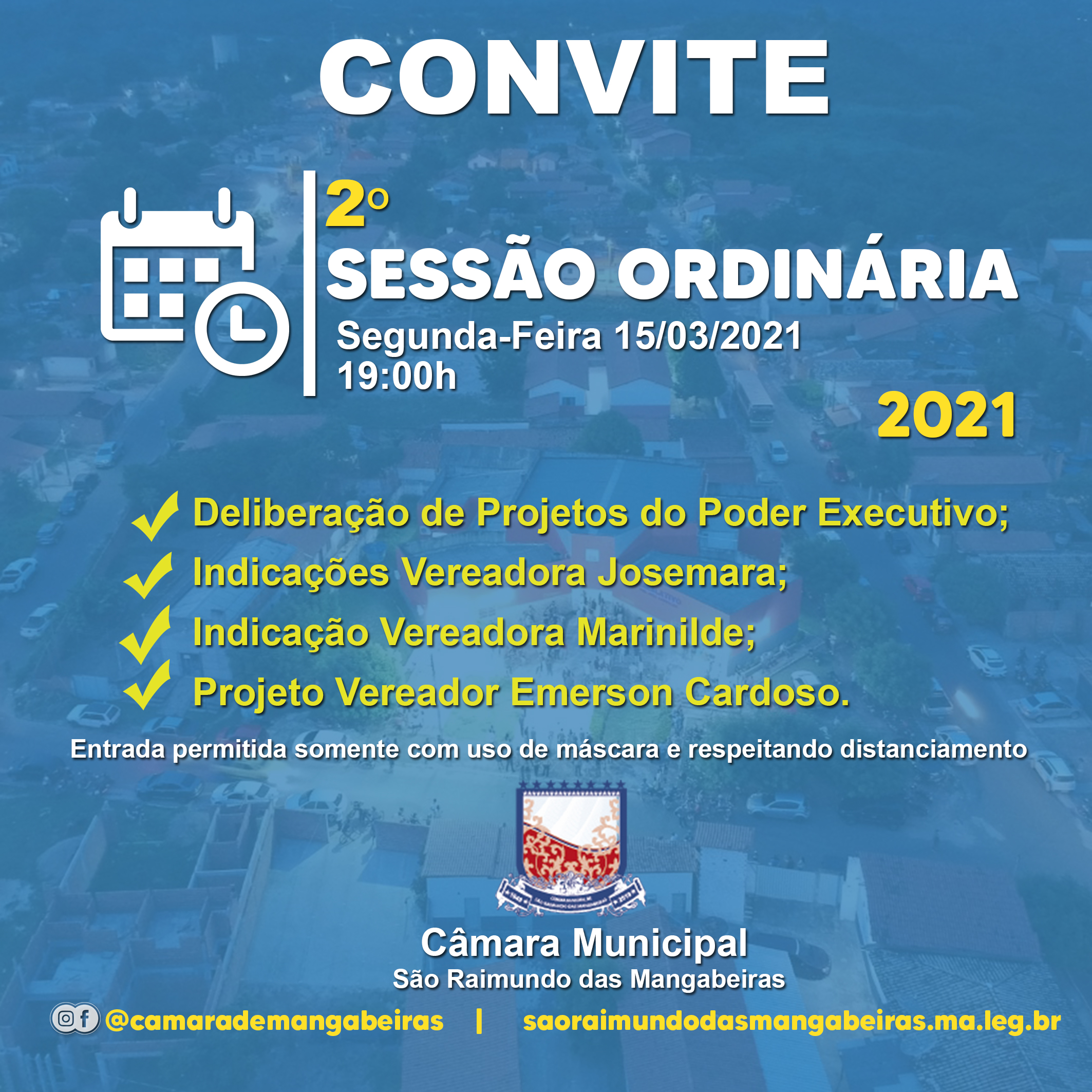 CONVITE - 2° Sessão Ordinária de 2021