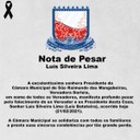 Nota de pesar - Luís Silveira Lima