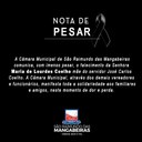 Nota de Pesar - Maria de Lourdes Coelho