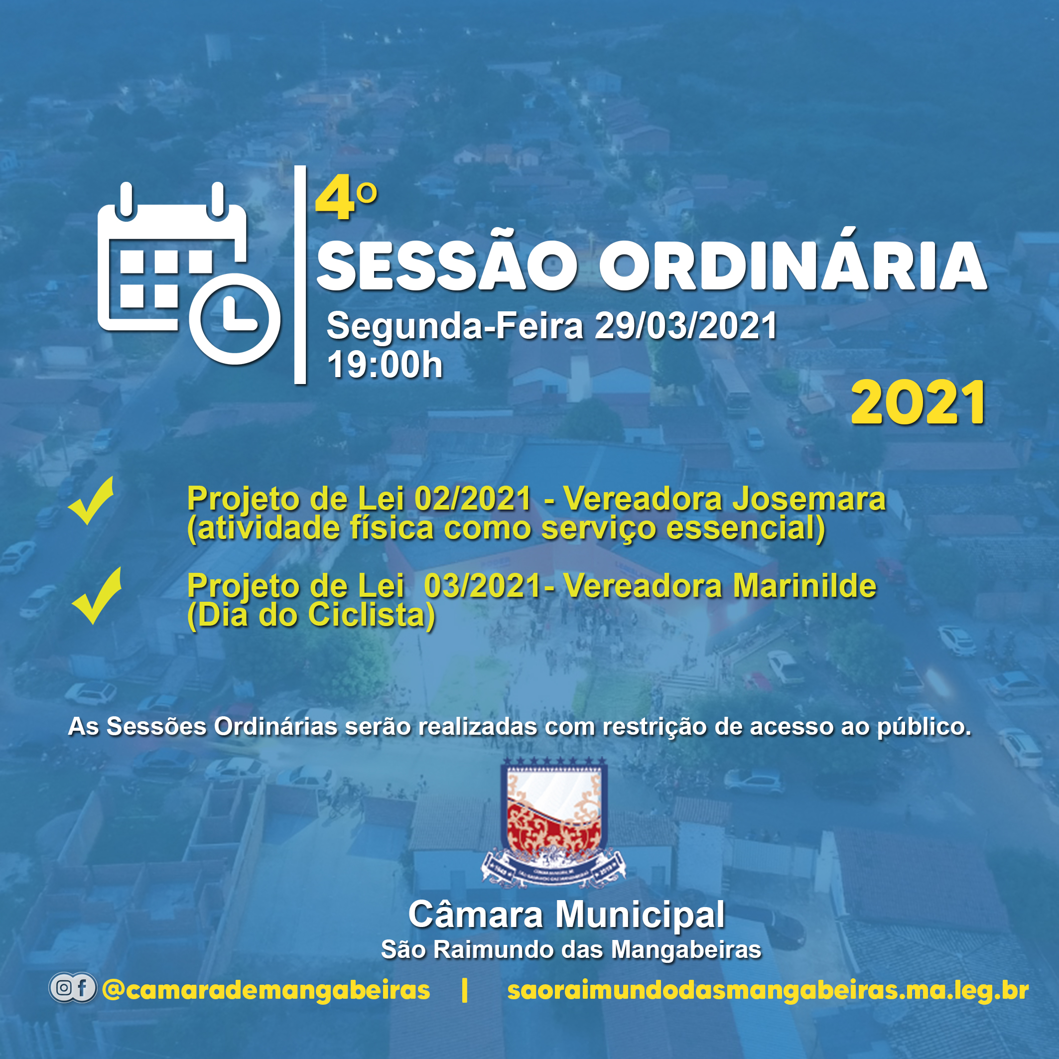 Ordem do Dia - 4° Sessão Ordinária (29/03)