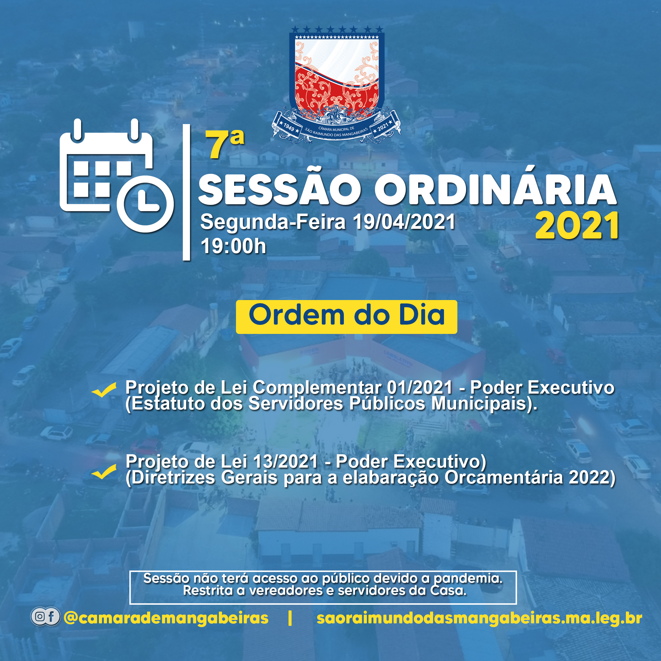 Ordem do Dia - 7° Sessão Ordinária (19/04)